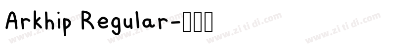 Arkhip Regular字体转换